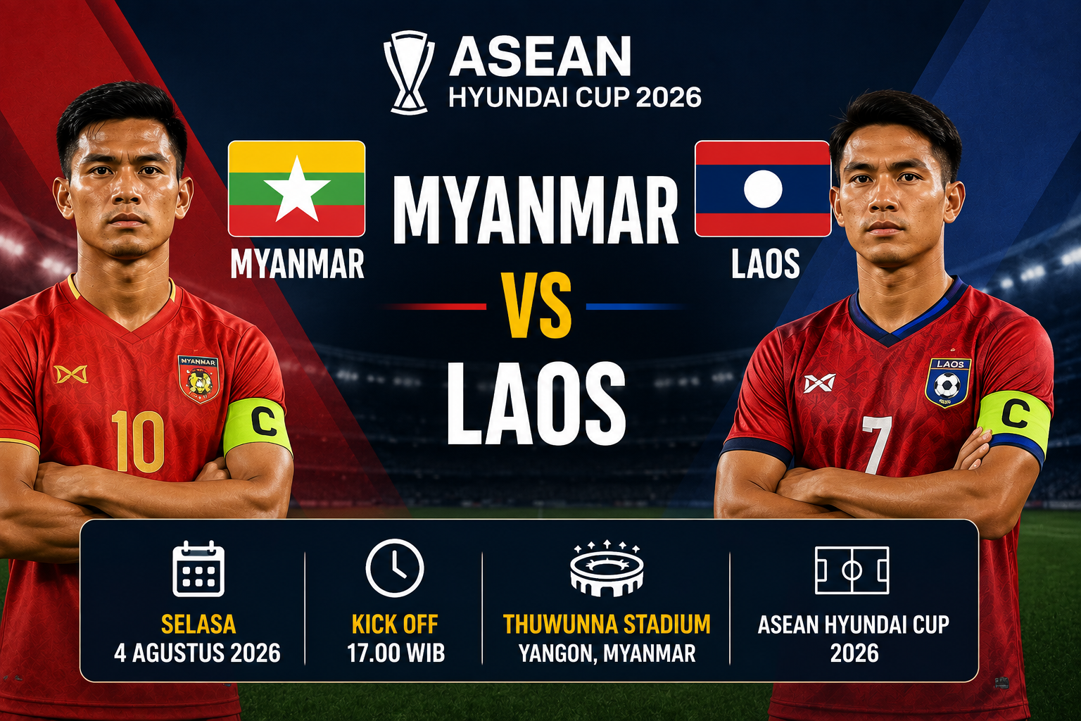 Prediksi Bola Myanmar vs Laos Selasa 4 Agustus 2026